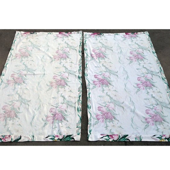 Vintage Barkcloth drapes / curtains; 34" x 73", 2 pieces - Picture 2 of 9